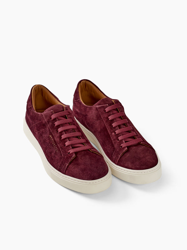 Armando Cabral BROOME Suede Low-top Sneaker In Red Velvet