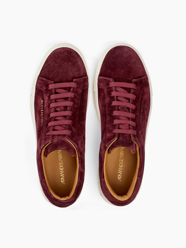 Armando Cabral BROOME Suede Low-top Sneaker In Red Velvet
