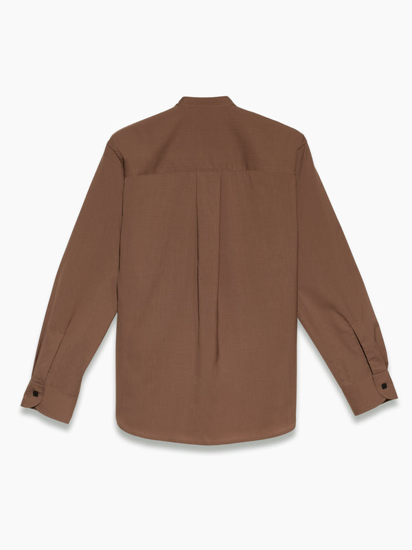 Armando Cabral LEANDRO Long Sleeve Band Collar Shirt