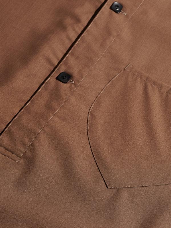 Armando Cabral LEANDRO Long Sleeve Band Collar Shirt
