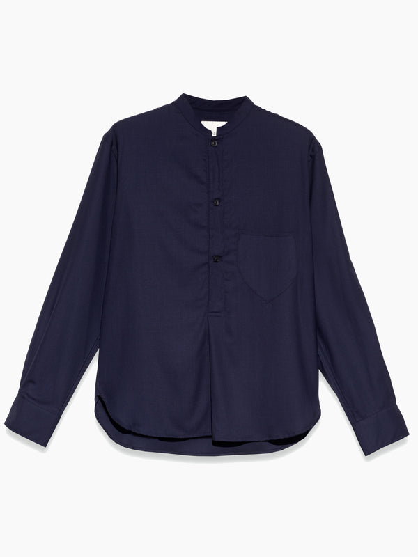 armando cabral LEANDRO Long Sleeve Band Collar Shirt