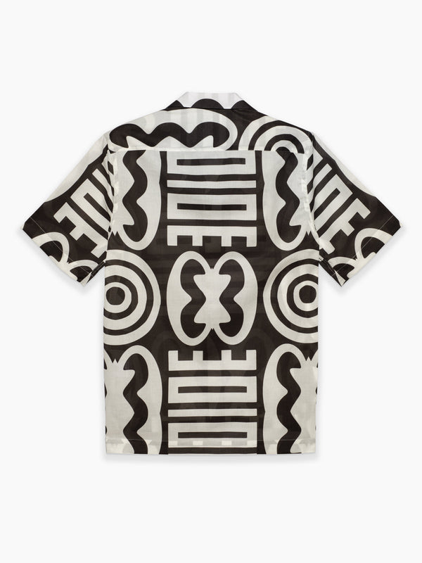 Armando Cabral LUKAS Short Sleeve Shirt In Bianco/Noir