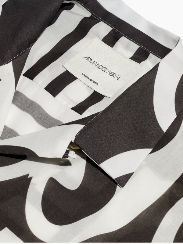 Armando Cabral LUKAS Short Sleeve Shirt In Bianco/Noir
