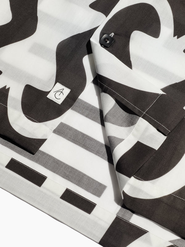 Armando Cabral LUKAS Short Sleeve Shirt In Bianco/Noir