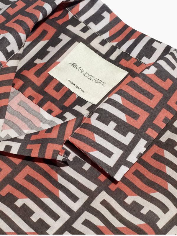 Armando Cabral LUKAS Short Sleeve Shirt In Noir/Vermelho