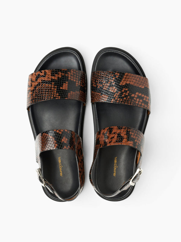 Armando Cabral MONSOA Buckle Strap Sandal In Python
