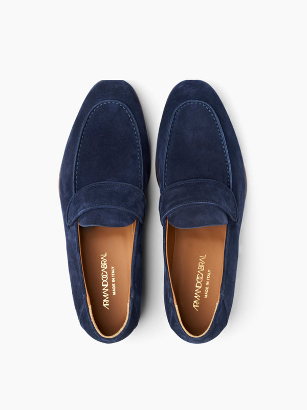 Armando Cabral MORTON Suede Slip-on Loafer In Midnight