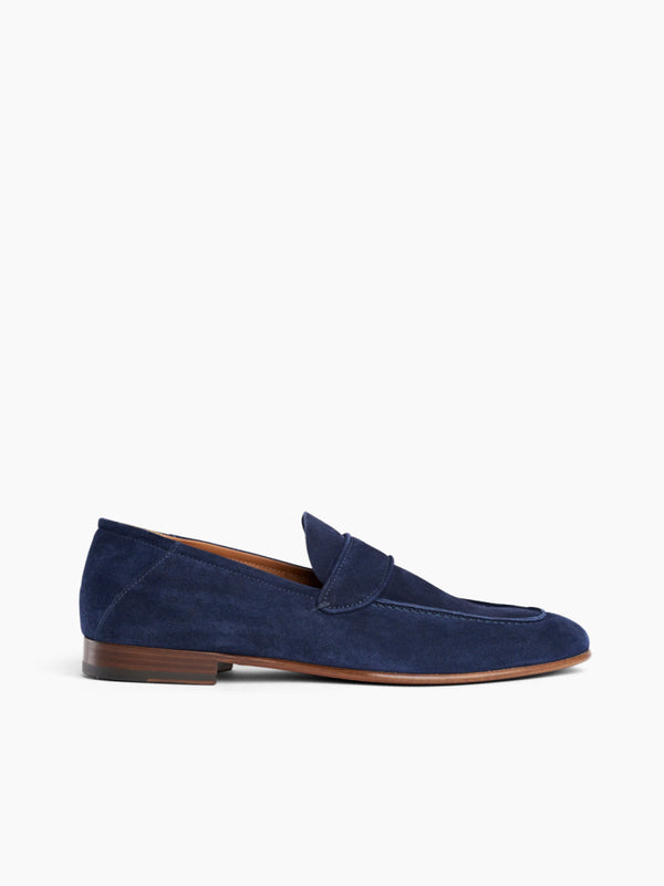 armando cabral MORTON Suede Slip-on Loafer in Midnight