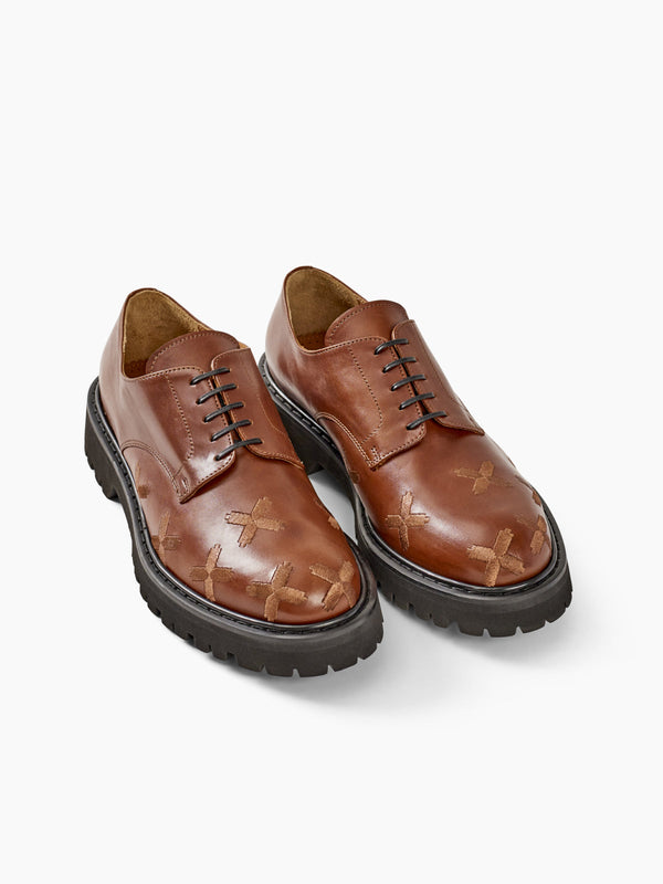 Armando Cabral OBA Lace-up Aban Lug Derby In Caramel
