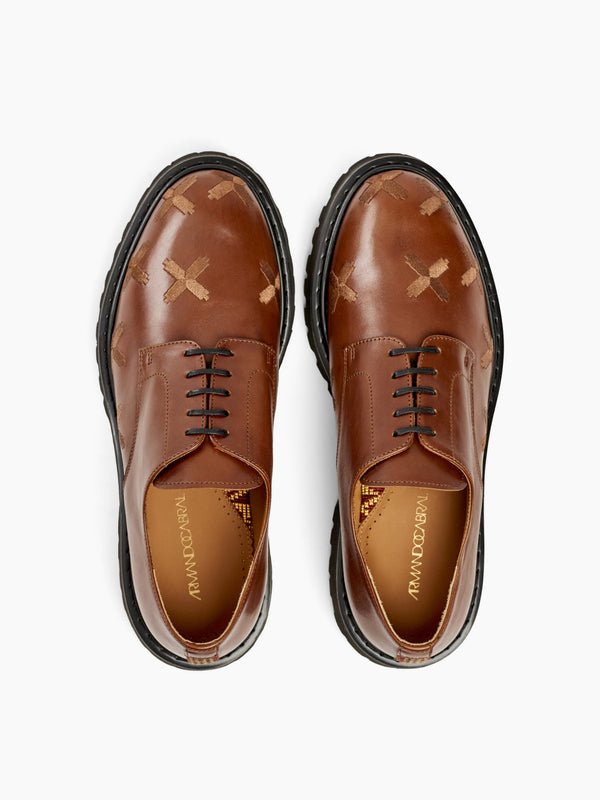 Armando Cabral OBA Lace-up Aban Lug Derby In Caramel