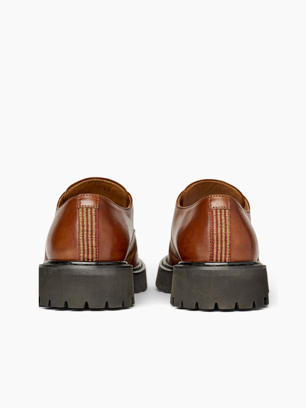 Armando Cabral OBA Lace-up Aban Lug Derby In Caramel