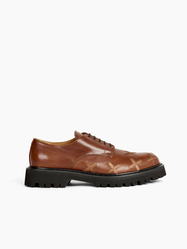 armando cabral OBA Lace-up Aban Lug Derby in Caramel