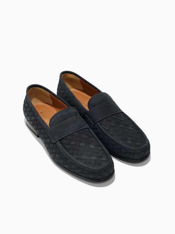 Armando Cabral SIKASSO Woven Slip-on Loafer In Brushed Blue