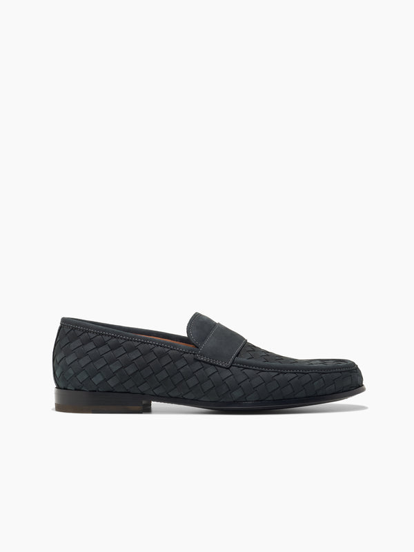 armando cabral SIKASSO Woven Slip-on Loafer in Brushed Blue