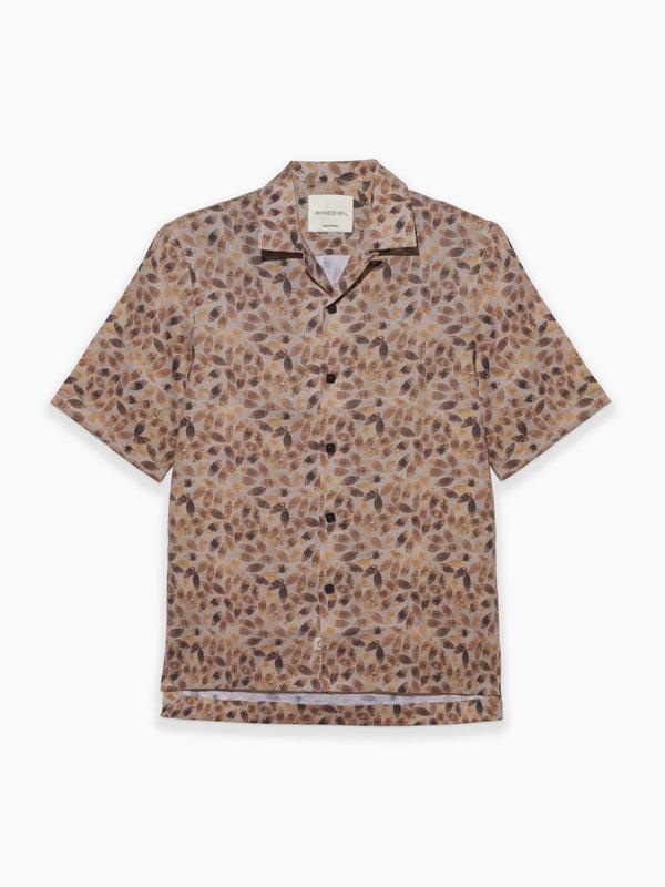 armando cabral WILLIE Short Sleeve Shirt in Scorched Marrom
