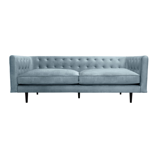 Armen Living Annabelle 80" Fabric Sofa With Black Wood Legs