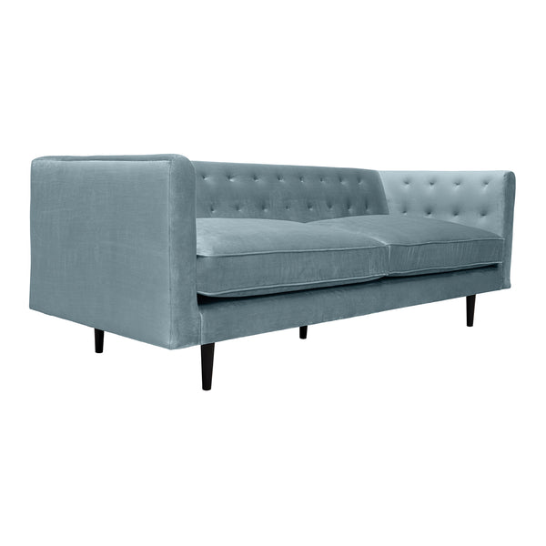 Armen Living Annabelle 80" Fabric Sofa With Black Wood Legs