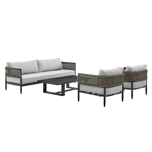 Armen Living Alegria Outdoor 4PC Conversation Set