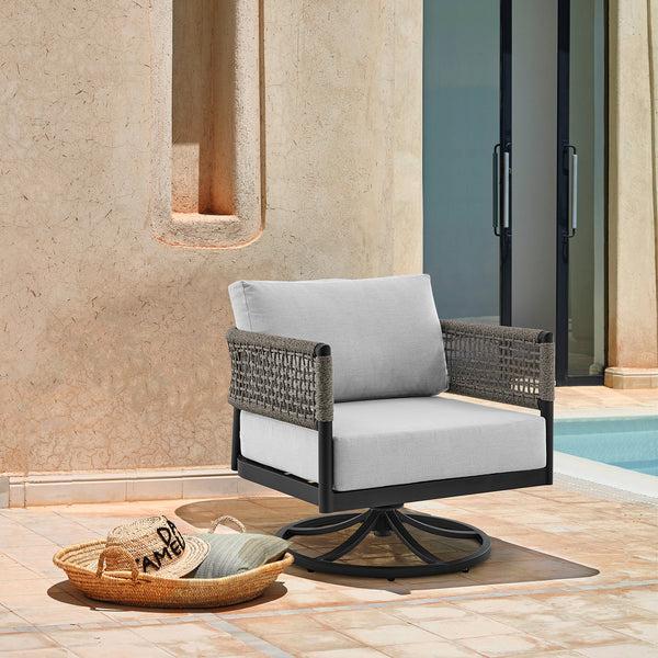 Armen Living Alegria Outdoor Swivel Chair
