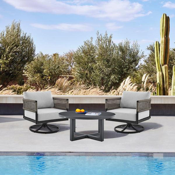 armen living Alegria Outdoor Swivel Chair