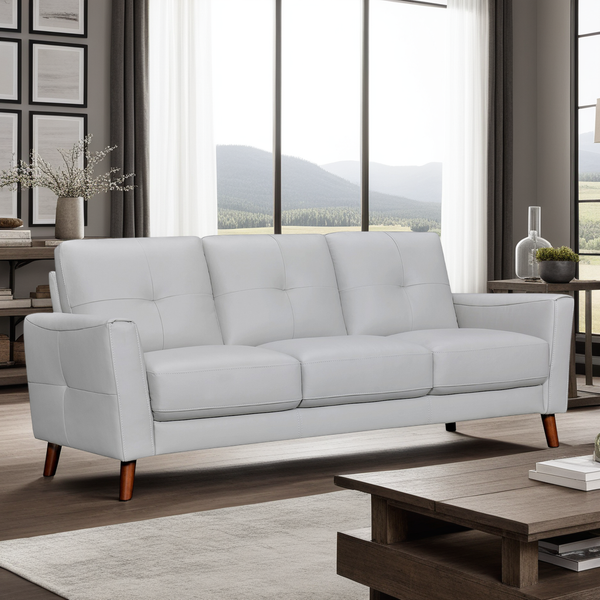 armen living Almafi 82 in. Leather Sofa