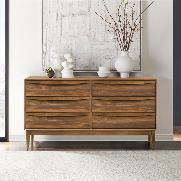 armen living Artemio 6 Drawer Wood Dresser