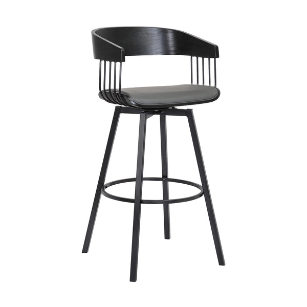 Armen Living Athena Upholstered Swivel Barstool