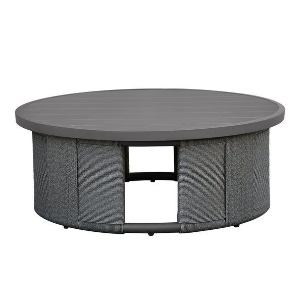 Armen Living Brampton Outdoor Coffee Table Round