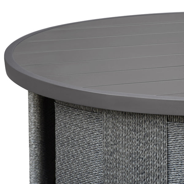 Armen Living Brampton Outdoor Coffee Table Round