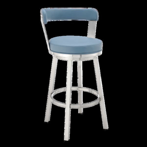 armen living Bryant Leather Barstool