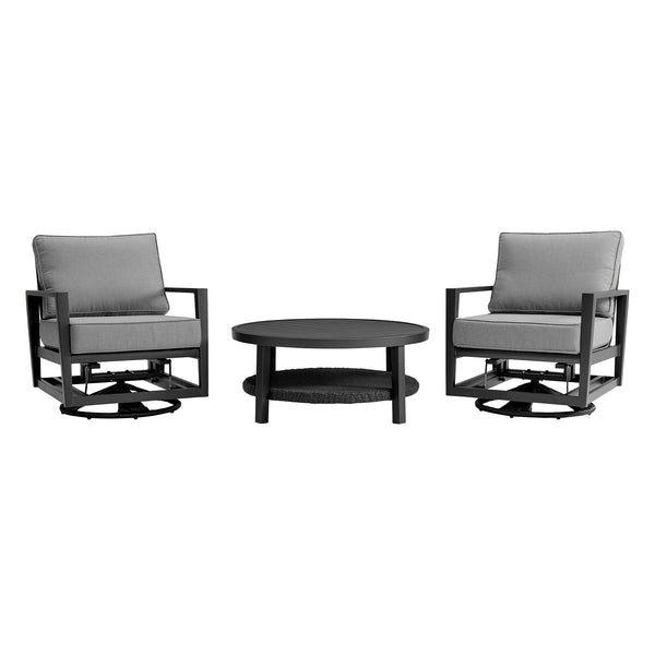 Armen Living Cayman Outdoor 3PC Conversation Set