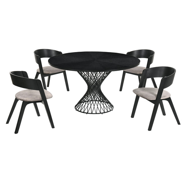 Armen Living Cirque& Jackie Dining Set