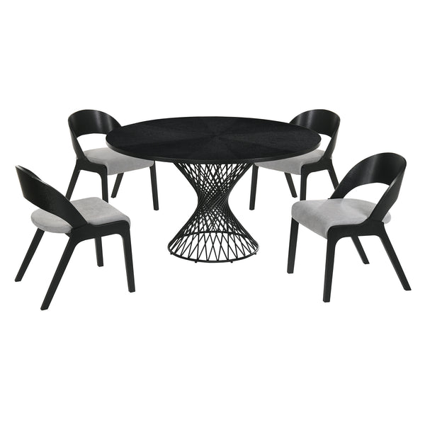 Armen Living Cirque& Polly Dining Set