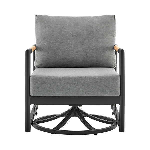 Armen Living Crown Outdoor Swivel Chair