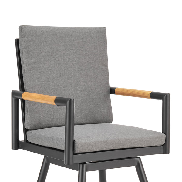 Armen Living Crown Swivel Outdoor Bar Stool