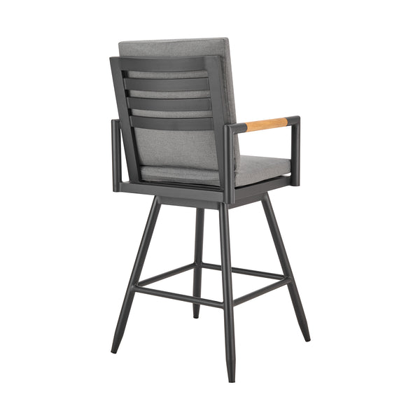 Armen Living Crown Swivel Outdoor Bar Stool