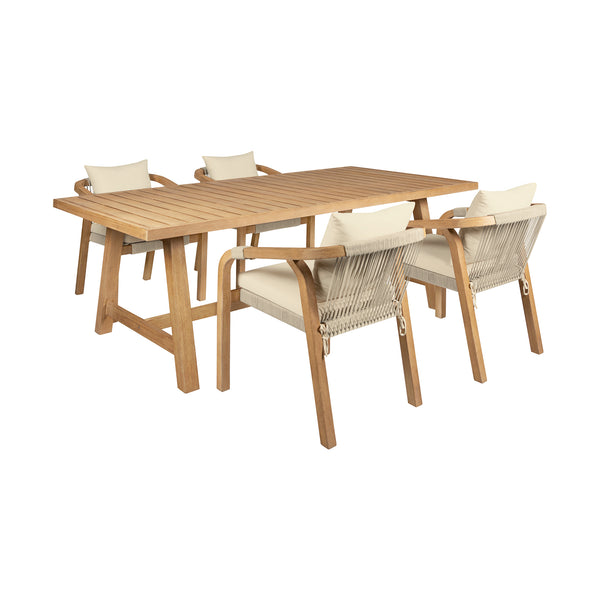 Armen Living Cypress 5-Piece Outdoor Dining Set