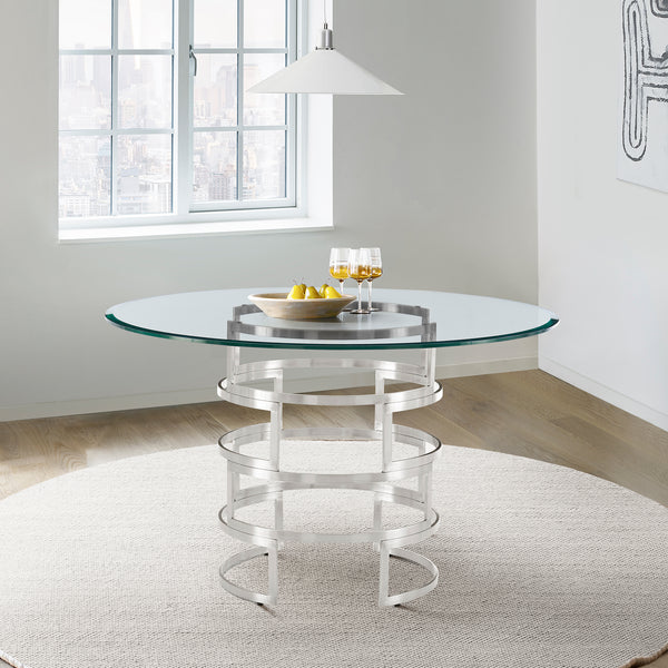 armen living Diaz Contemporary Round Dining Table