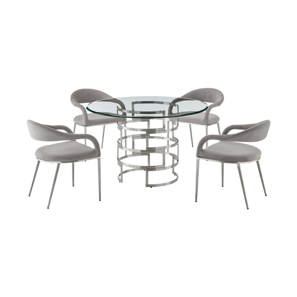 Armen Living Diaz Morgan 5 Piece Dining Table Set