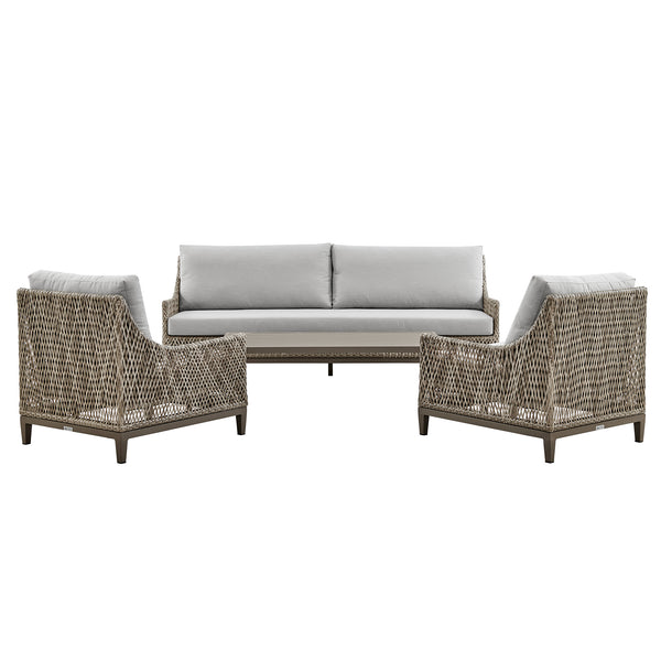 Armen Living Grenada Outdoor 4PC Conversation Set