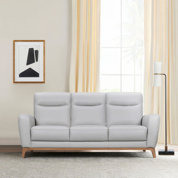 Armen Living Greyson 83 In. Leather Sofa