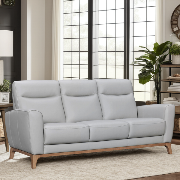armen living Greyson 83 in. Leather Sofa