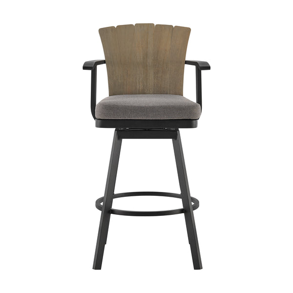 Armen Living Hazel Swivel Outdoor Bar Stool
