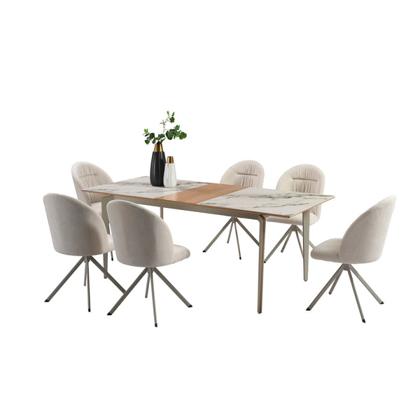armen living Honey and Hallie 7-Piece Dining Set