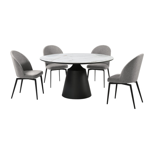 Armen Living Knox And Sunny 5 Piece Dining Set