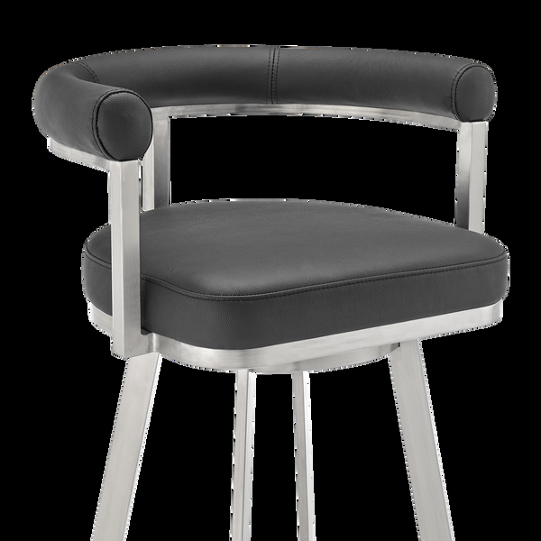 Armen Living Magnolia Leather Barstool
