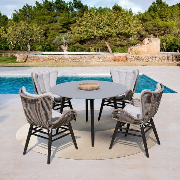 Armen Living Mateo Outdoor Dining Chair