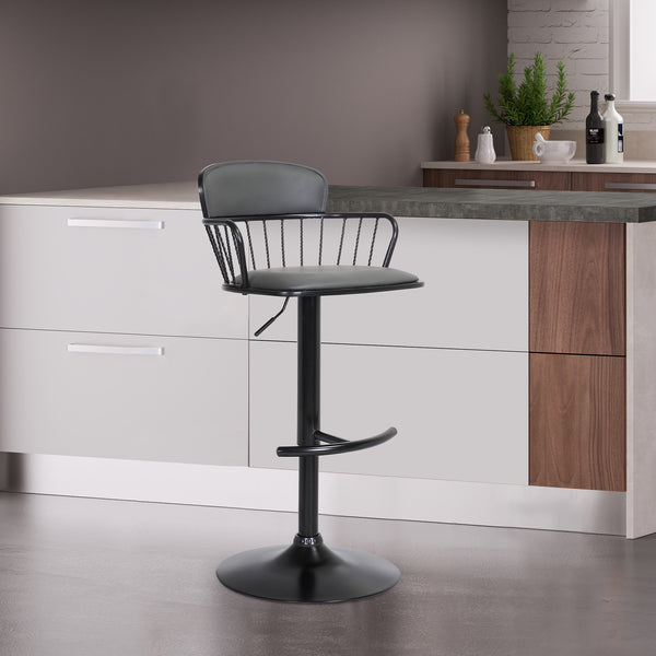 armen living Nash Upholstered Adjustable Barstool