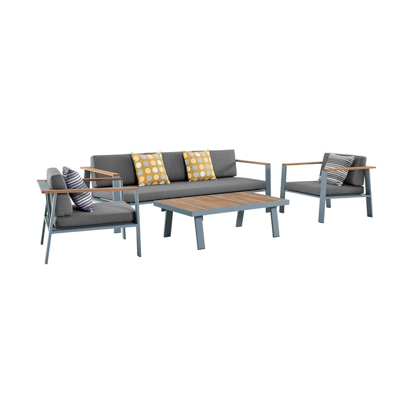 Armen Living Nofi Outdoor Conversation Set