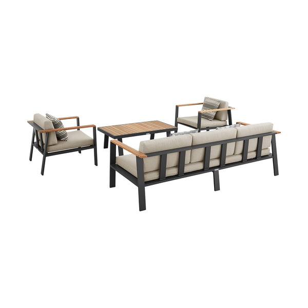Armen Living Nofi Outdoor Conversation Set
